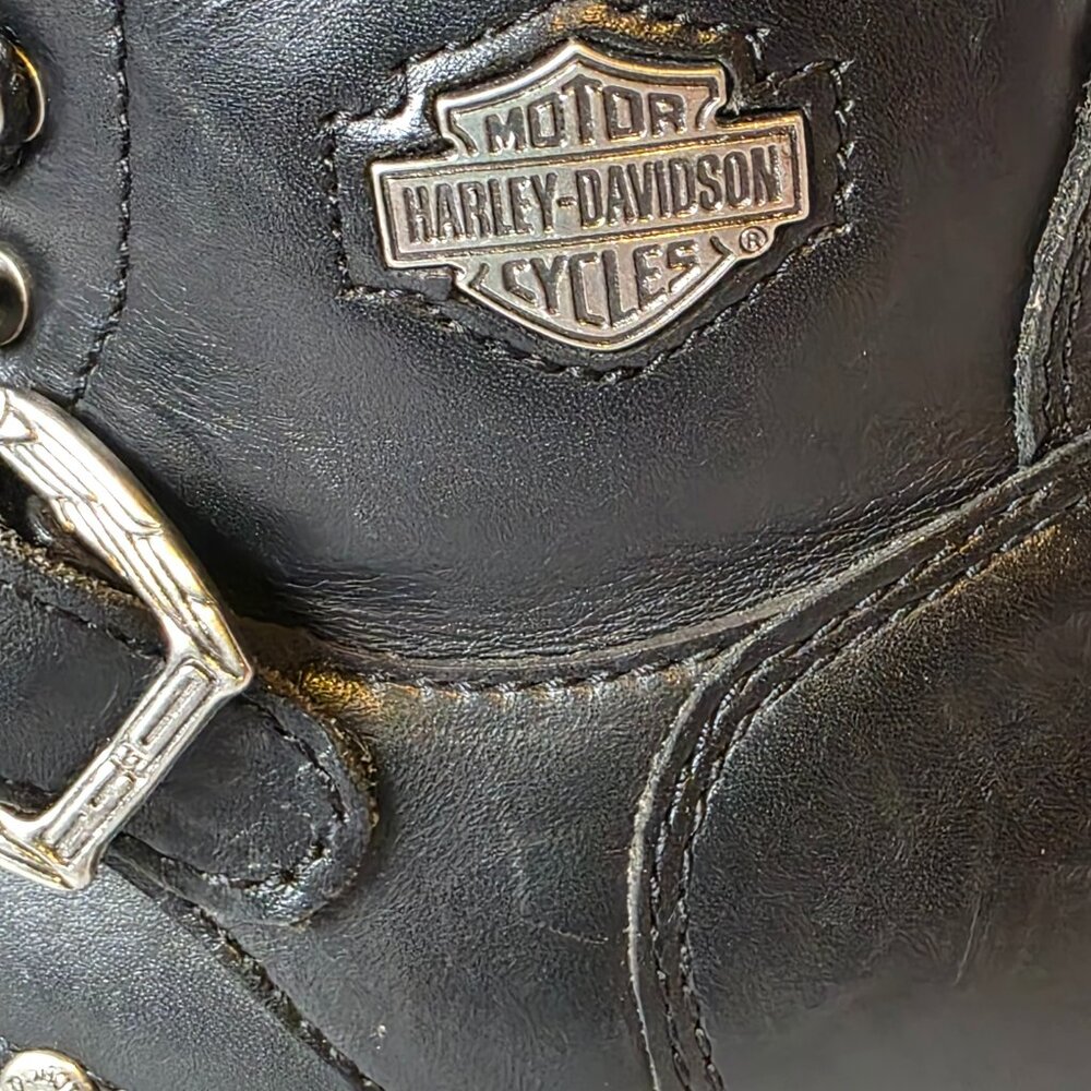 Authentic Harley Davidson Biker Boots- Size 8 - Picture 8 of 14